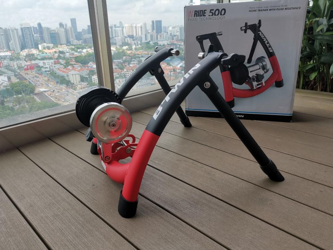 Decathlon B Twin In Ride 500 home trainer and accessories