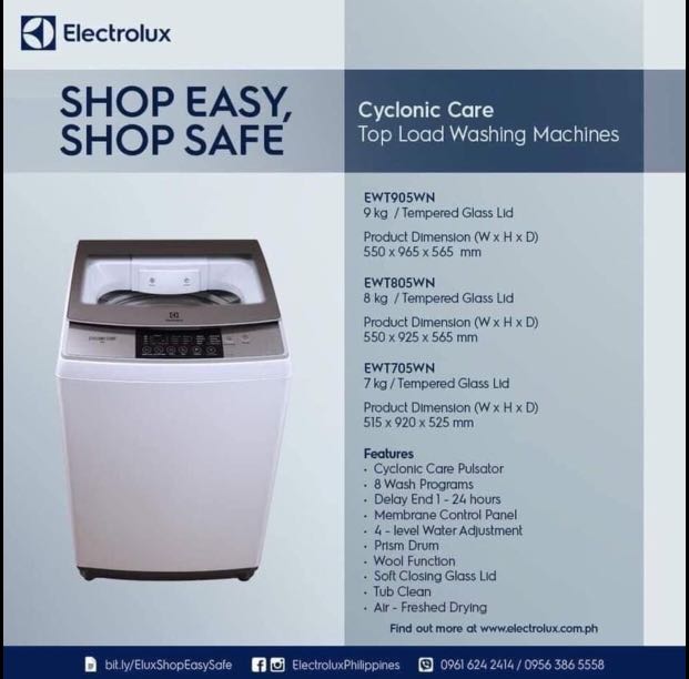 electrolux cyclonic care washing machine