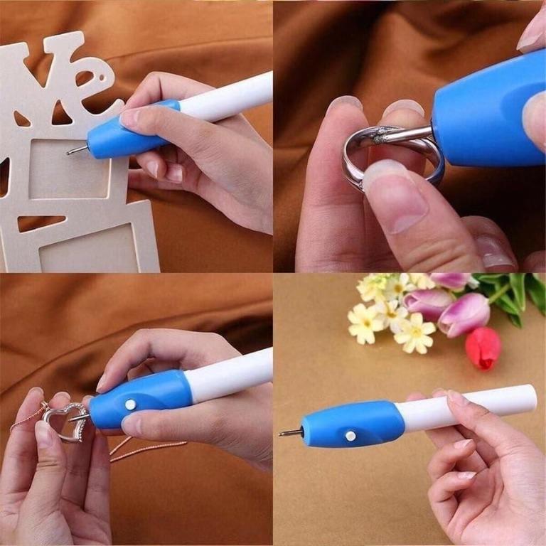 ENGRAVING TOOL PEN (Category: Craft Supplies & Tools) located in Manila. Submitted by christimjose09 (Listing ID 1109862005, Image 3). Description: Product details: ✔️Engrave tools, bags, keys, trash cans. ✔️Works on metal, wood, glass, plastic, leather and more. ✔️Permanently label all of your important items. ✔️Uses 2 AA alkaline batteries (not included). ✔️Size: Please see photo attached. Shipping fee c/o buyer MOP: BDO or GCash.