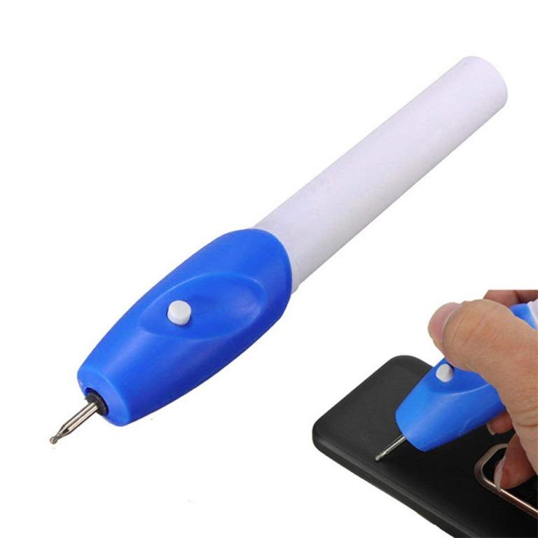 ENGRAVING TOOL PEN (Category: Craft Supplies & Tools) located in Manila. Submitted by christimjose09 (Listing ID 1109862005, Image 2). Description: Product details: ✔️Engrave tools, bags, keys, trash cans. ✔️Works on metal, wood, glass, plastic, leather and more. ✔️Permanently label all of your important items. ✔️Uses 2 AA alkaline batteries (not included). ✔️Size: Please see photo attached. Shipping fee c/o buyer MOP: BDO or GCash.