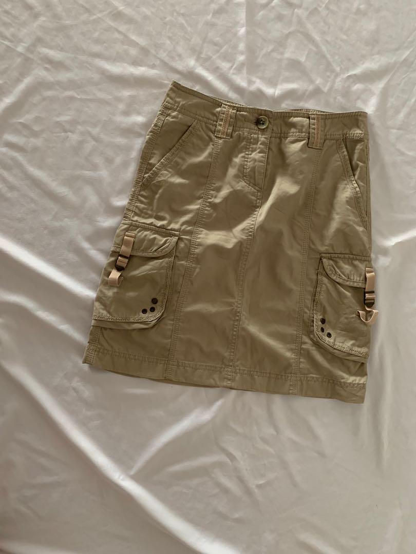 Esprit khaki cargo skirt y2k 90s vintage Women s Fashion Bottoms Skirts on Carousell