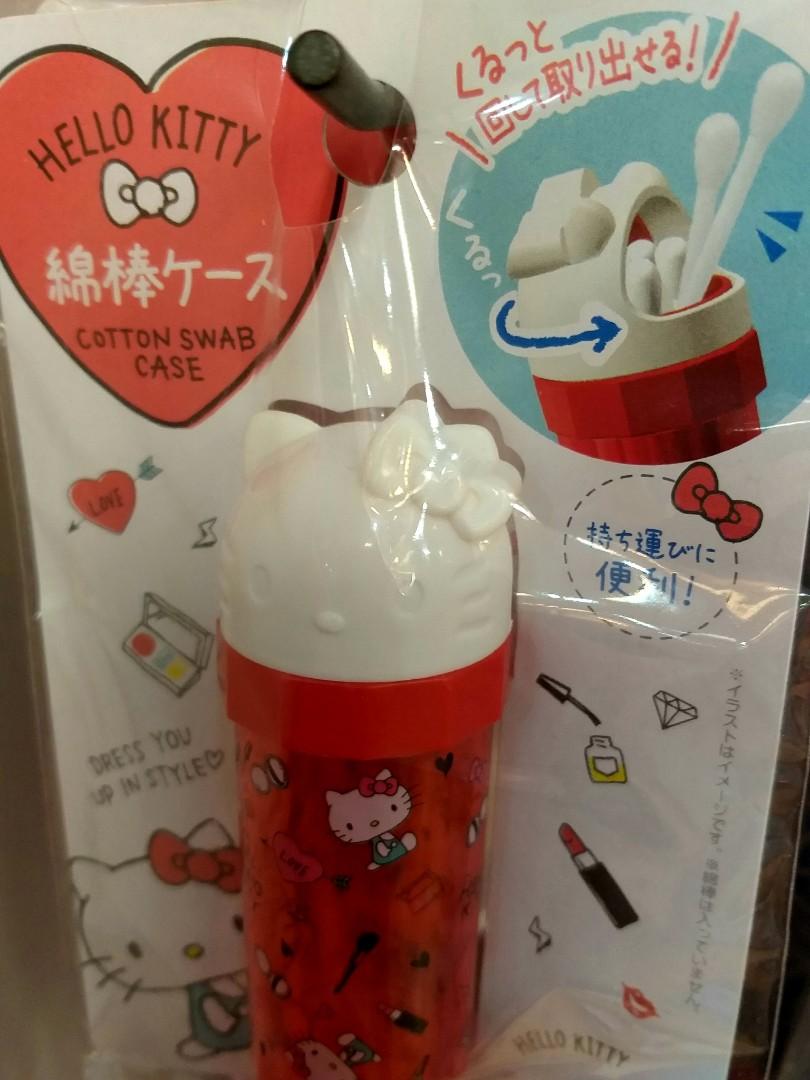 Hello Kitty Cotton Buds Container Babies Kids Bathing Changing Other Baby Bathing Changing Needs On Carousell