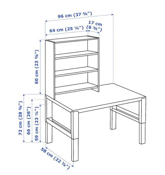 IKEA Study Table with Shelf, Furniture & Home Living, Furniture
