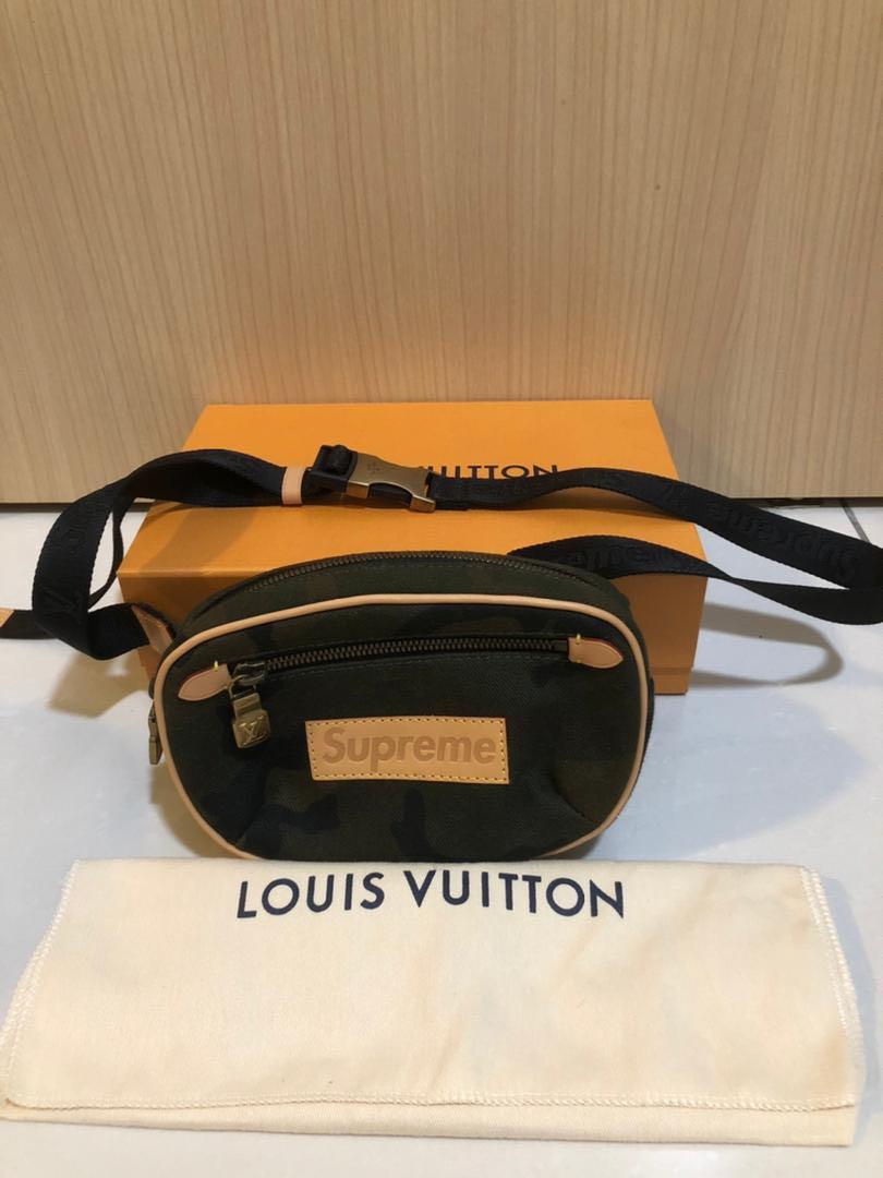 LV x Supreme Camo Bumbag, Luxury, Bags & Wallets on Carousell