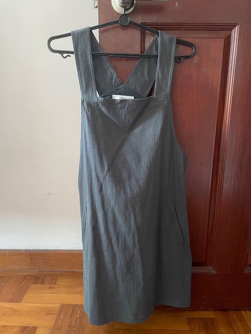 grey pinafore