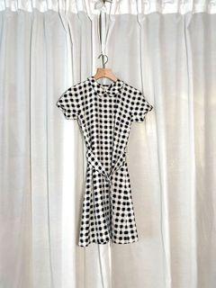 Max&co 黑白格60年代洋裝
