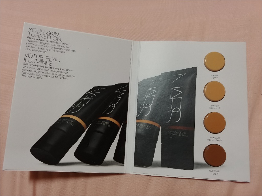 {Sample} NARS Pure Radiant Tinted Moisturizer Sample Card, Beauty ...