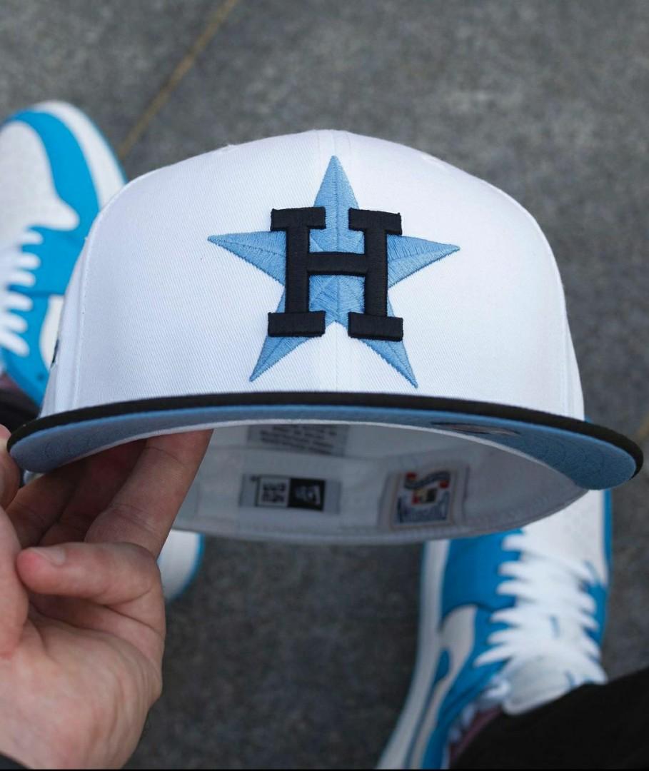 New Era Men's New Era White/Light Blue Houston Astros Spring Basic Two-Tone  9FIFTY Snapback Hat