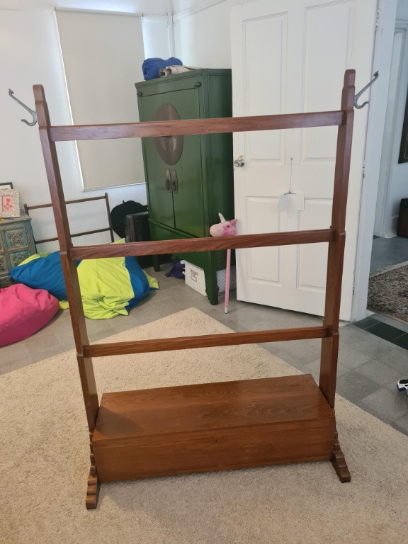 Vintage wooden rack with box, Furniture & Home Living, Furniture, Other Home Furniture on Carousell