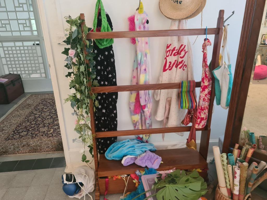 Vintage wooden rack with box, Furniture & Home Living, Furniture, Other Home Furniture on Carousell