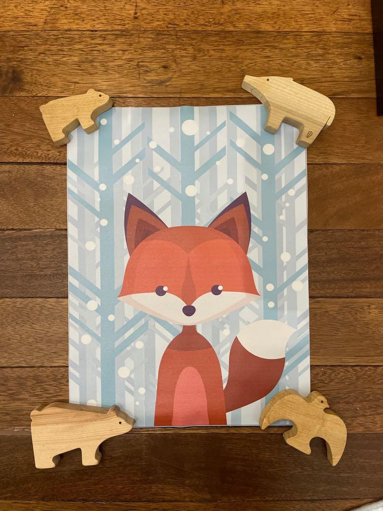 Nordic Woodlands Wall Decor Canvas (Category: Nursery Lighting & Decor) located in Cavite. Submitted by aimeeni (Listing ID 1109878864, Image 3). Description: Print on canvas. You could have it framed or straight onto the wall with double sided tape Price for each 30x40cm Take all for 270 *wooden animals not included RFS: Decluttering (what you see is what you get) MOP: Gcash or BDO Shipping via 2go (c/o buyer) From Kawit Please check my other li