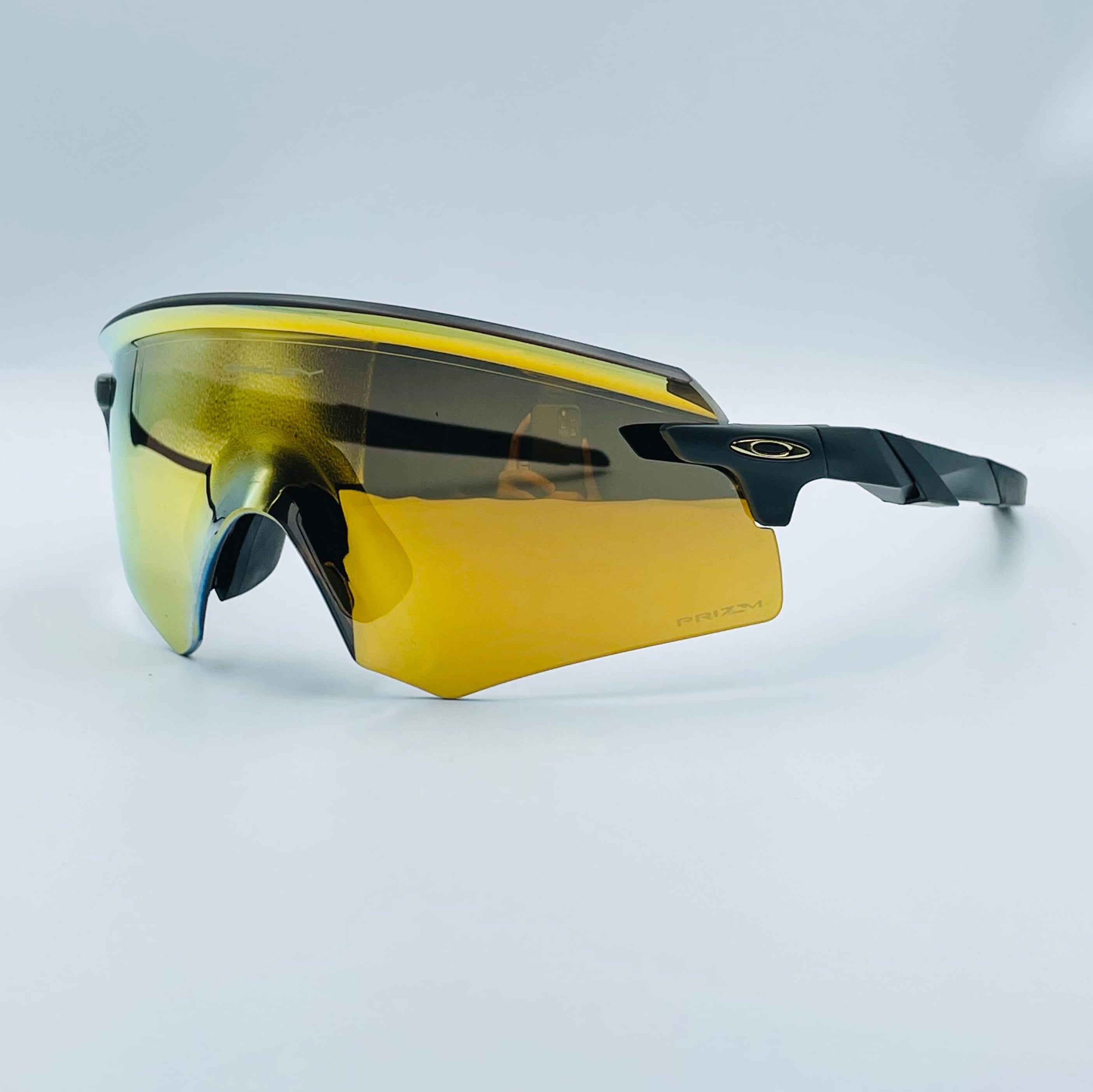 Oakley Encoder Matte Carbon Glasses with Prizm 24K Gold Iridium Lenses  