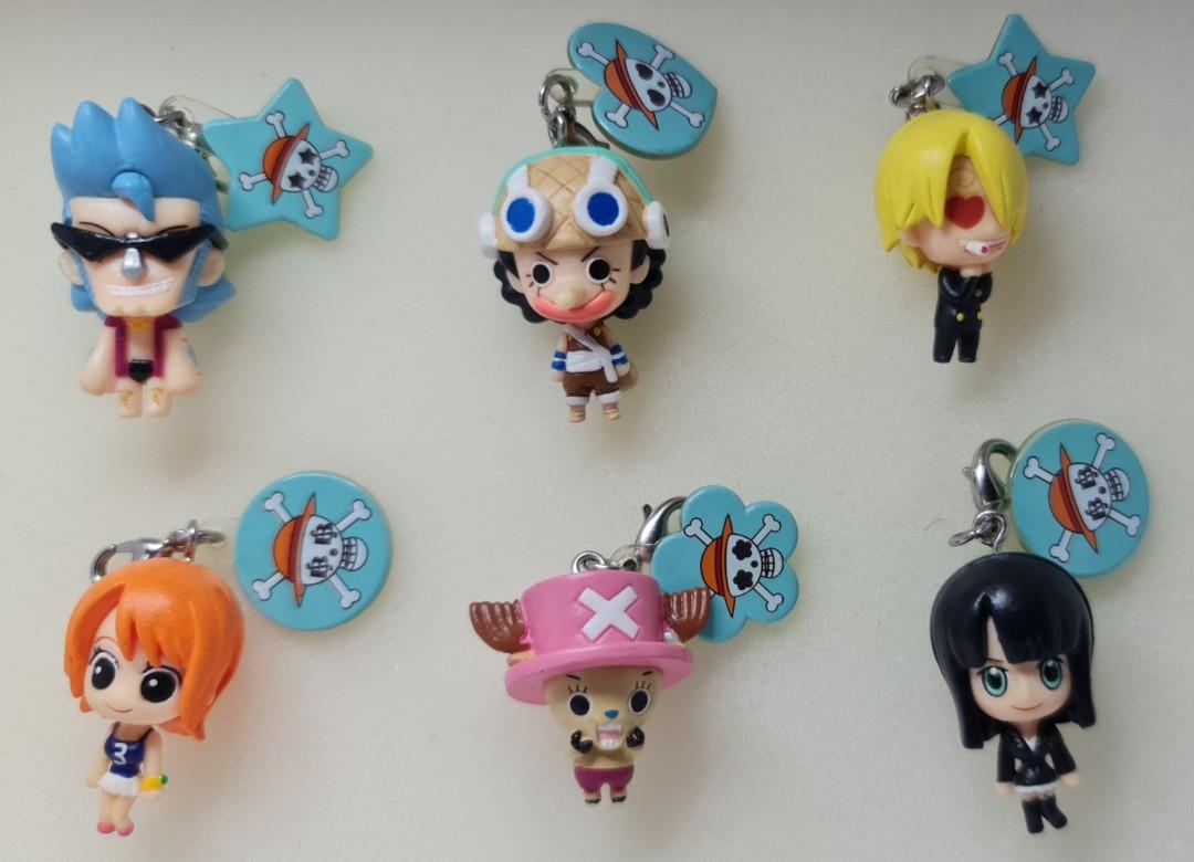 One Piece Chibi Keychain / Charm Set (Category: Designer & Blind Box Toys) located in Pasig City. Submitted by devians_online_shop (Listing ID 1109905188, Image 1). Description: One Piece Chibi Keychain / Charm Set Includes: Nami Nico Robin Sanji Brook Chopper Franky Please see pictures for size comparison and details. NO MORE LAST PRICE NO BREAKING OF SET.
