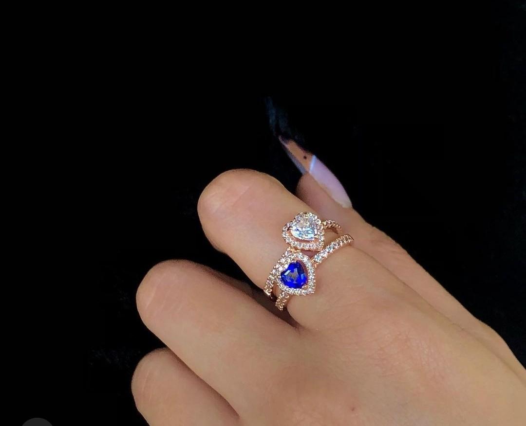 Pandora ring outlet blue heart
