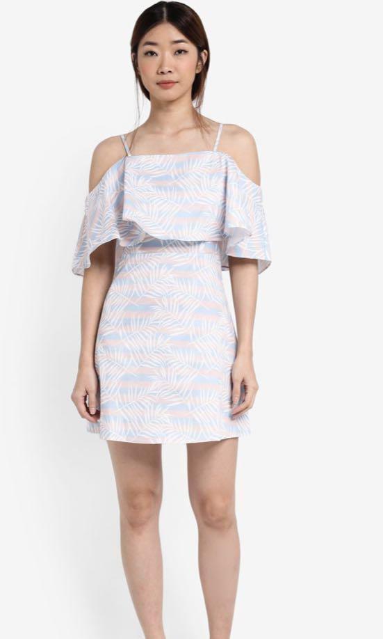 pastel fit and flare dress
