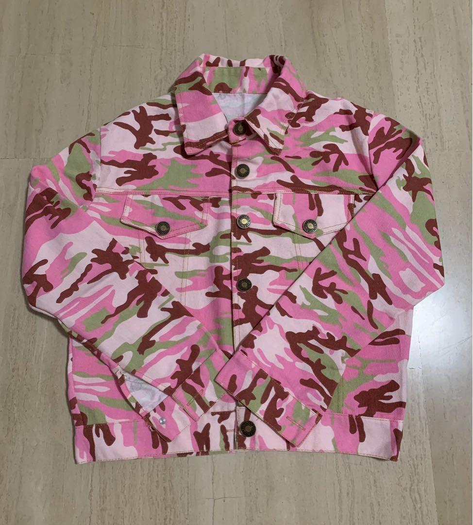 Pink camo store denim jacket