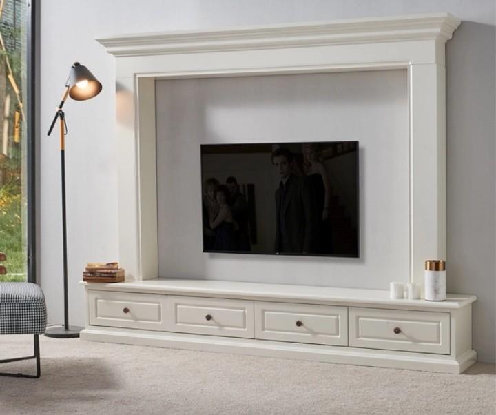 PO COTTAGE CRAFT COLONIAL FIREPLACE MANTEL TV CONSOLE CABINET VANILLA ...