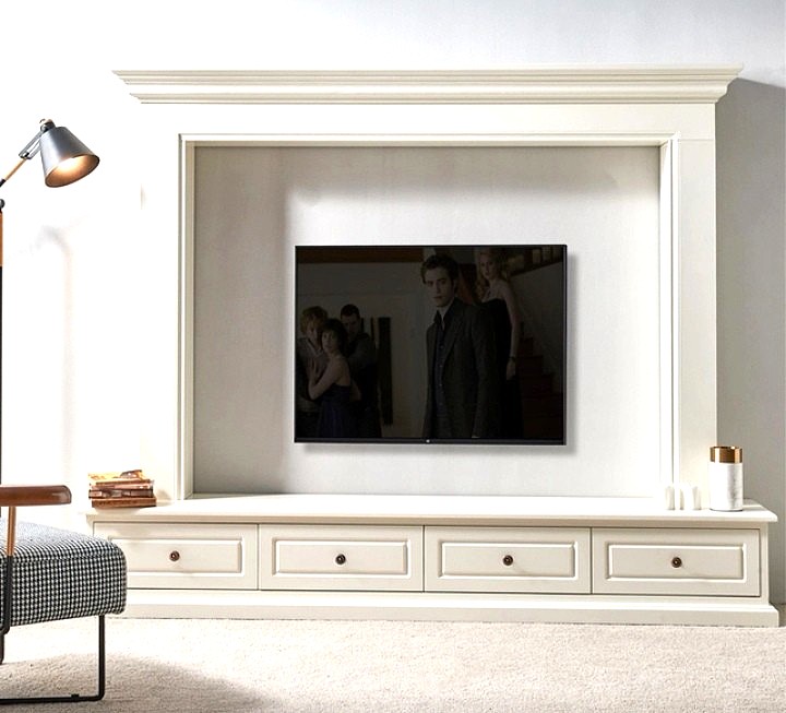 PO COTTAGE CRAFT COLONIAL FIREPLACE MANTEL TV CONSOLE CABINET VANILLA ...