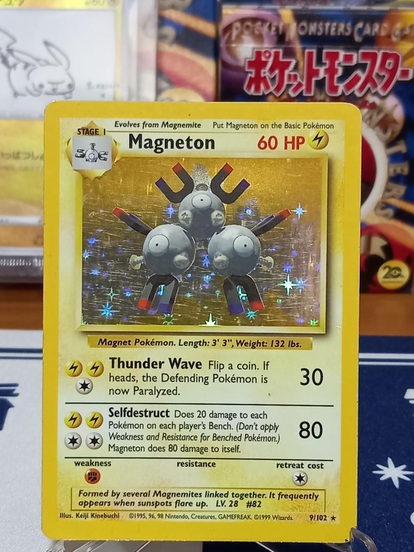 Pokemon TCG Magneton holo rare base set wotc vintage card, Hobbies & Toys,  Toys & Games on Carousell