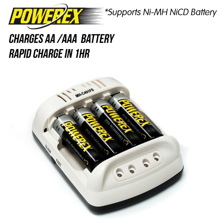 Powerex Smart Pulse AA / AAA NiMH Basic Battery Charger MHC401FS C401, Mobile Phones & Gadgets