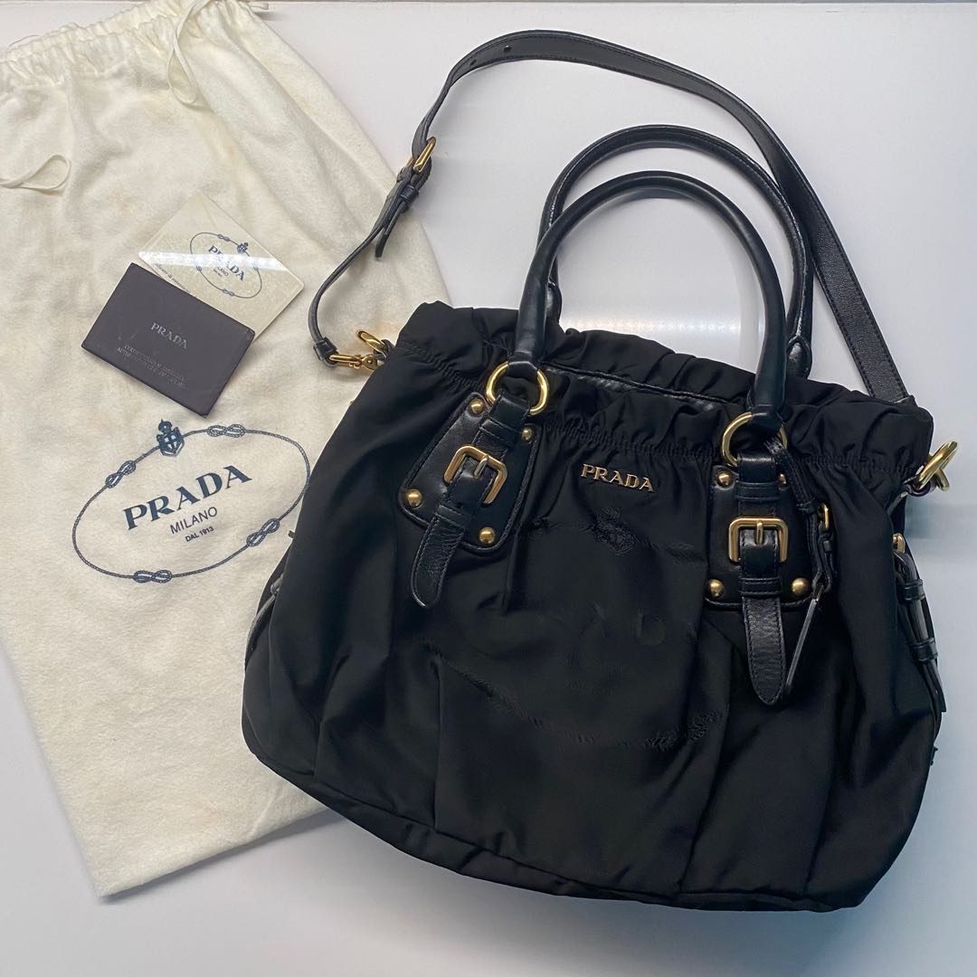 Prada Nylon Jacquard BR4259 Handbag, Women's Fashion, Bags & Wallets ...