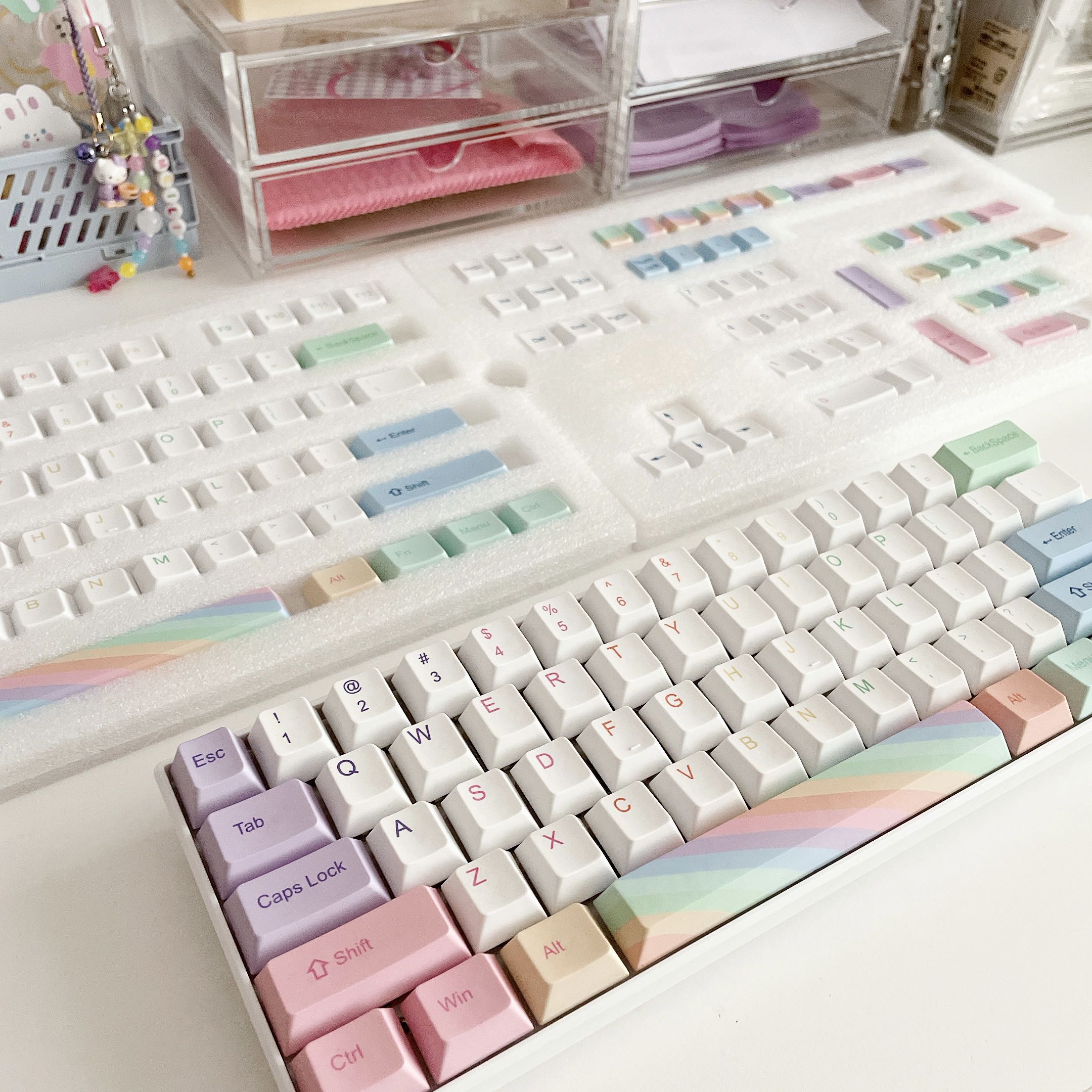 Rainbow Pastel Keycaps, Computers & Tech, Parts & Accessories, Computer