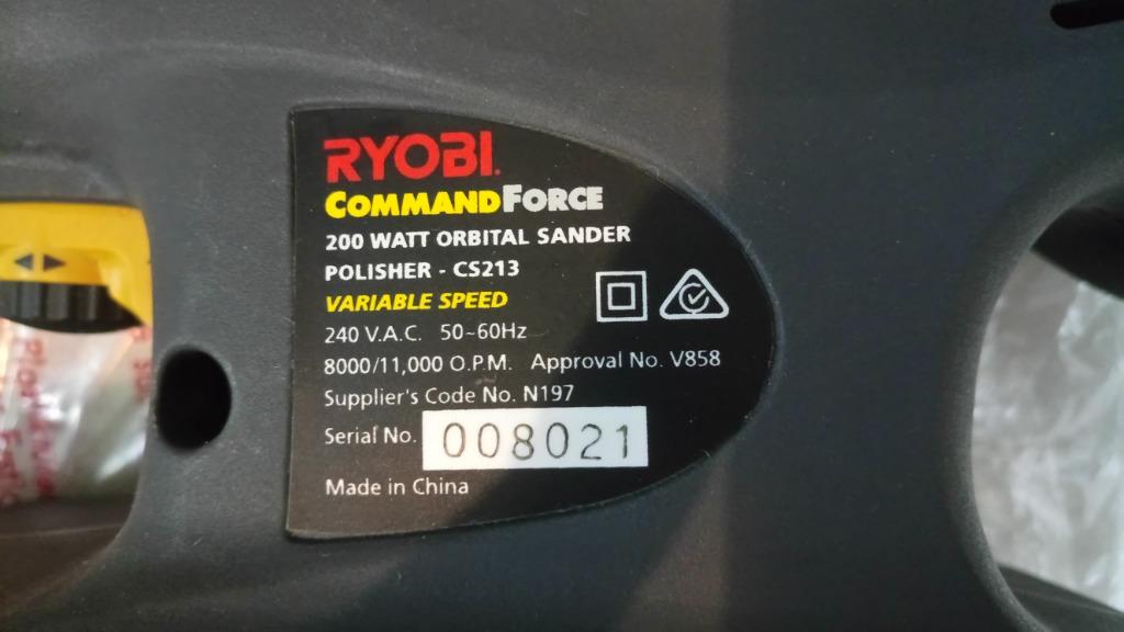 RYOBI CS213 砂紙機/拋光機, 興趣及遊戲, 手作＆自家設計, 工藝用品及工具 - Carousell