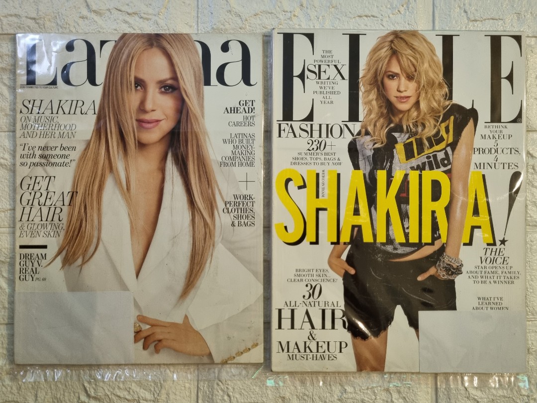 Shakira magazine covers bundle, Hobbies & Toys, Books & Magazines