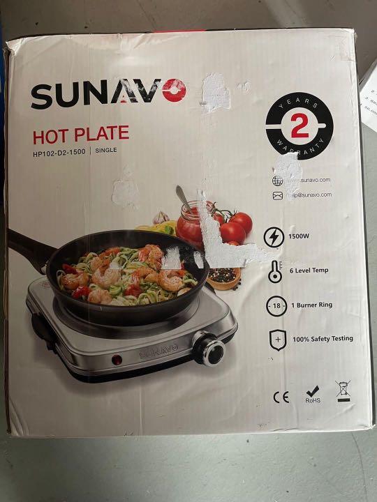 Sunavo Hot Plate 1500w, TV & Home Appliances, Kitchen Appliances, Hobs