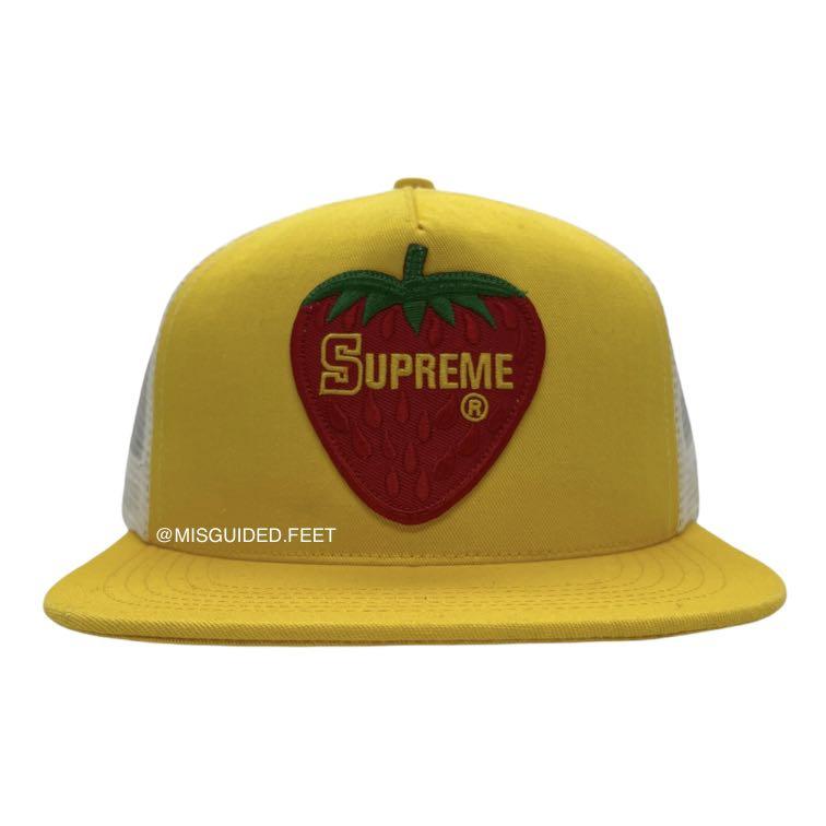 Supreme SS17 Strawberry 5 Panel Mesh Yellow