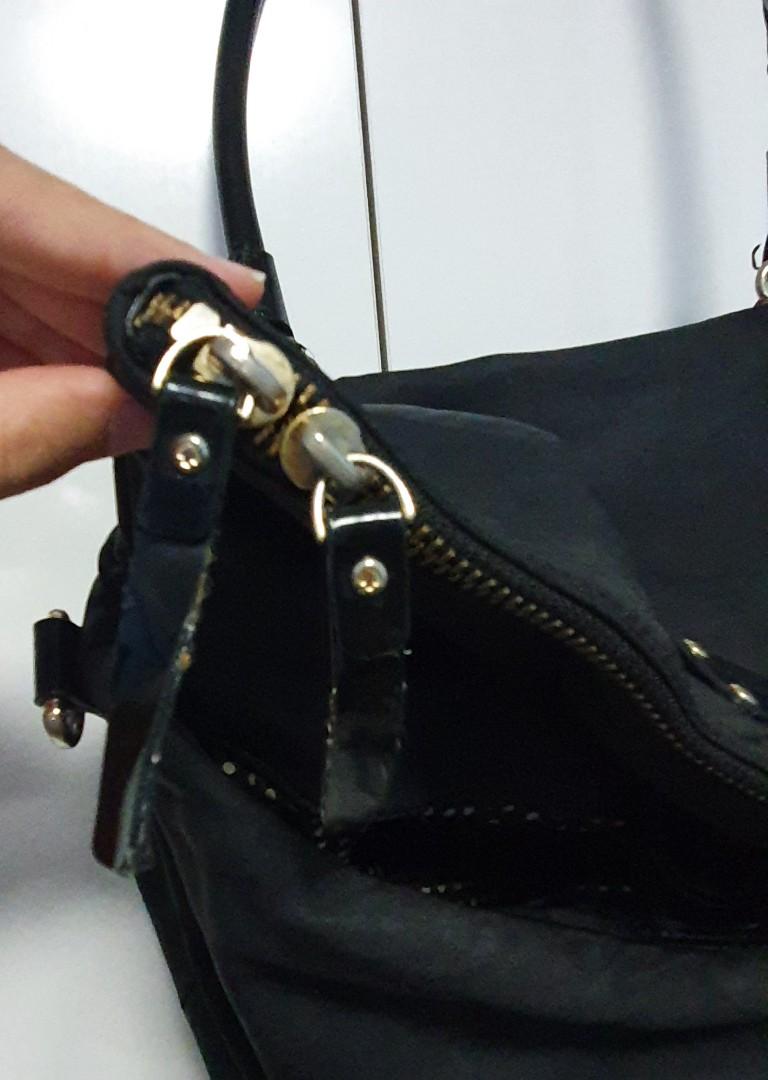 Used Kate Spade Black Nylon Bag with PVC, Women's Fashion, Bags & Wallets,  Shoulder Bags on Carousell