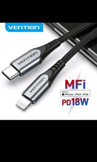Vention Apple MFI Lightning to USB Type C Reversible Cable