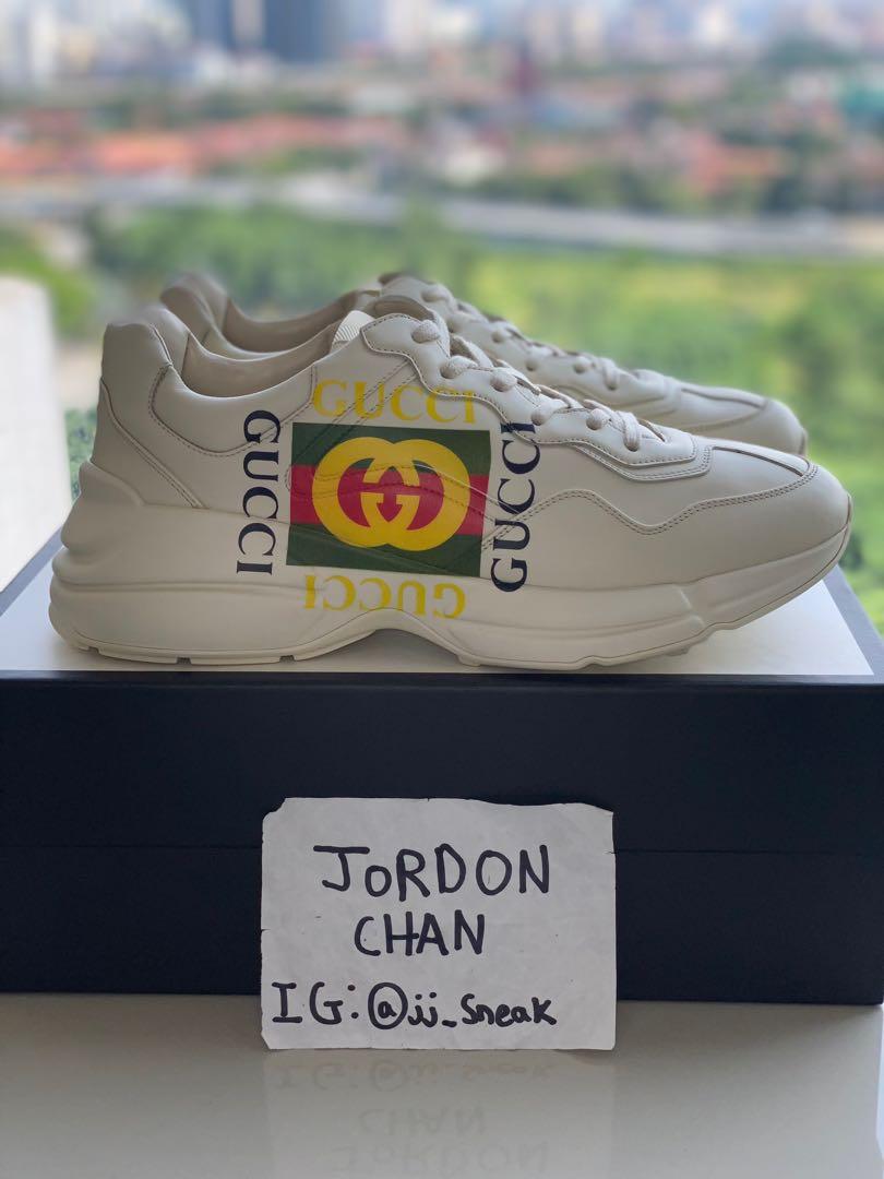 100 Legit Gucci Rhyton Square Logo Ivory Men s Fashion