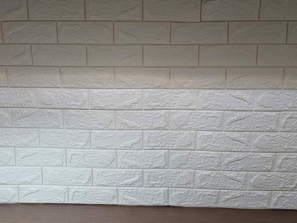 3D white brick foam wallpaper, Furniture & Home Living, Home Decor