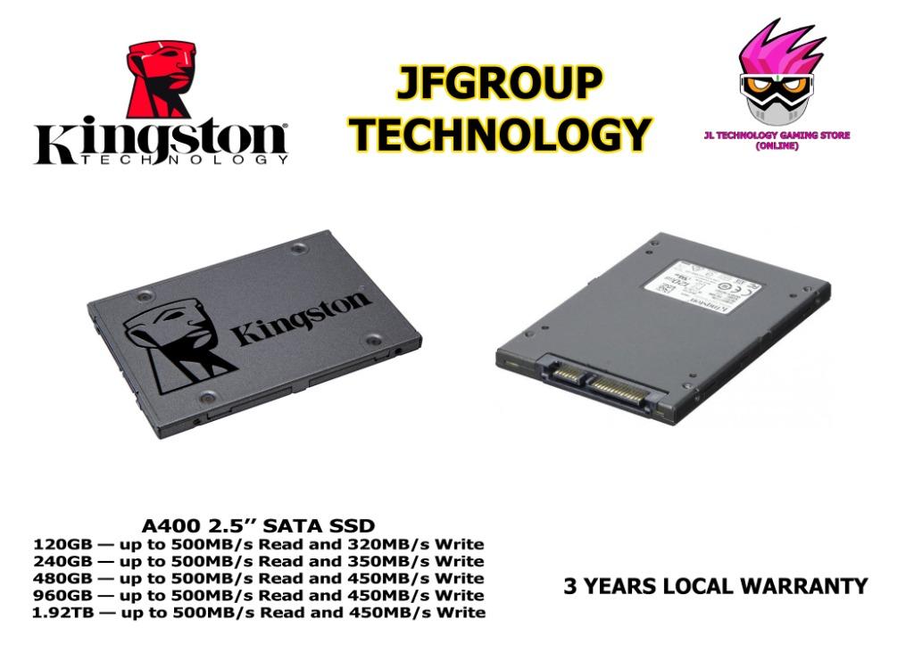 Kingston SSD A400 1TB 960GB 480GB 240GB 120GB 2T SATA III 2.5 Solid State  Drive