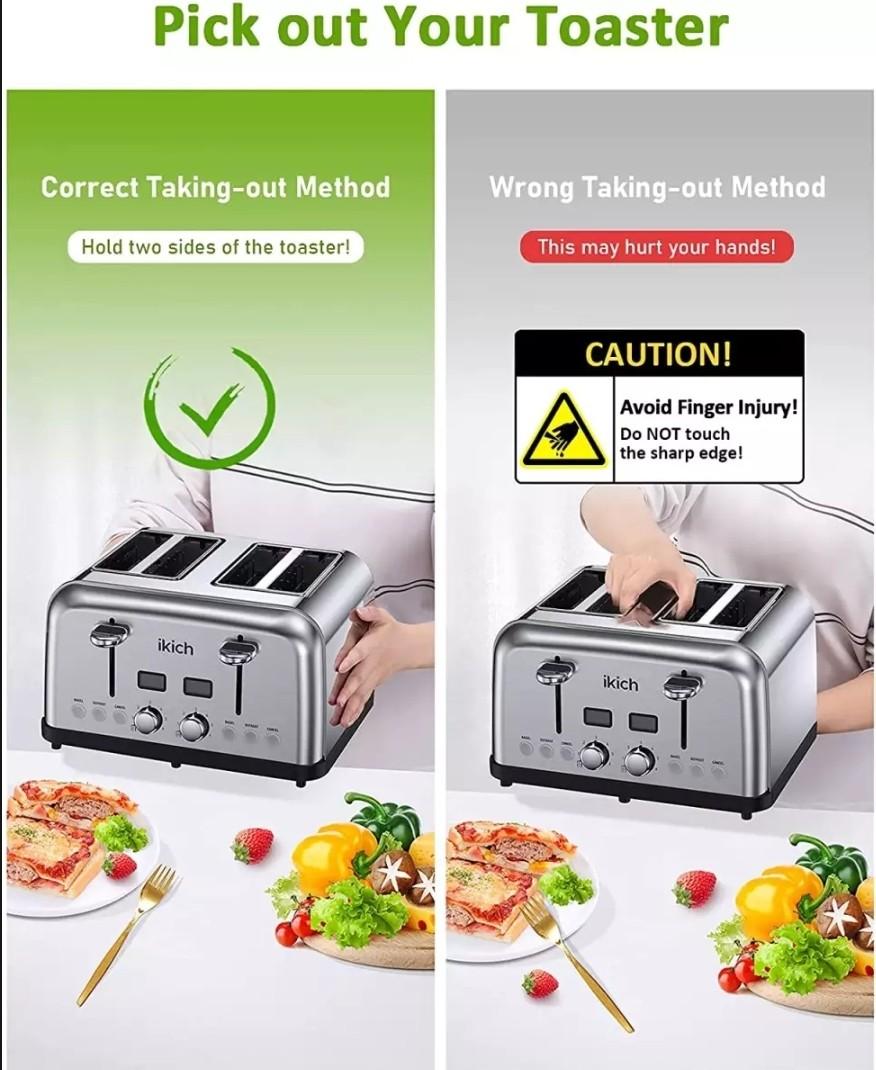 4 Slice Toaster ikich, TV & Home Appliances, Kitchen Appliances, Ovens