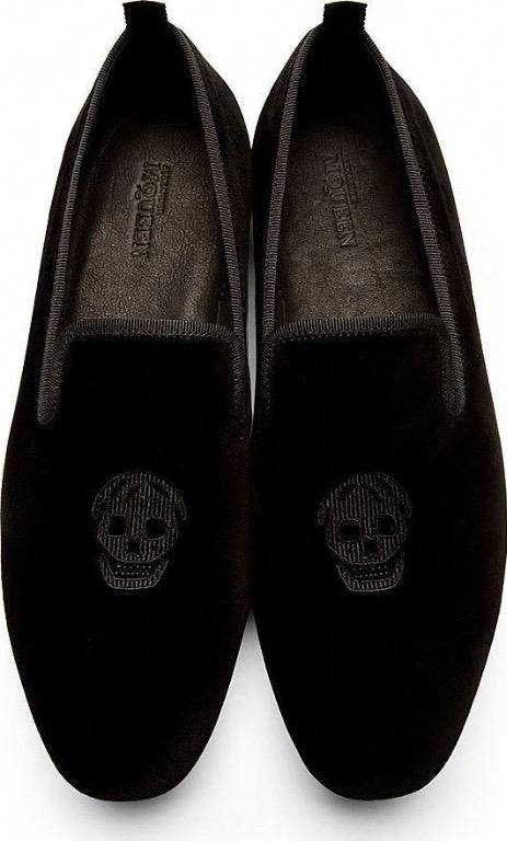 Alexander mcqueen velvet loafers sale