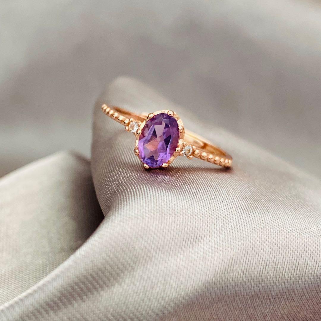 Dainty Amethyst Rings