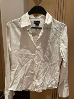 Ann Taylor Button White Shirt with Detailing64246685891970110