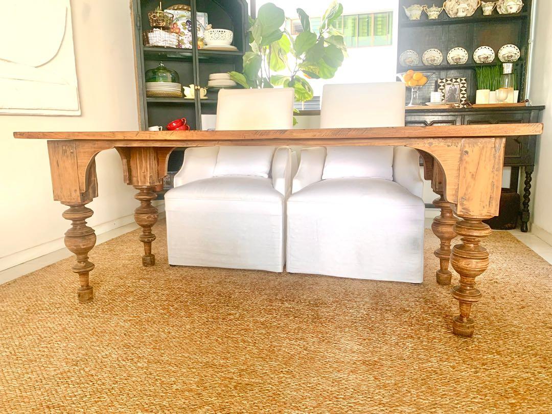 Antique French Batavia Teak Dining Table Crate&BarrelTaylor B