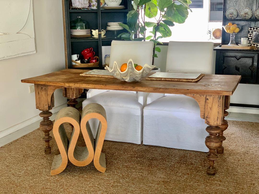 Antique French Batavia Teak Dining Table Crate&BarrelTaylor B