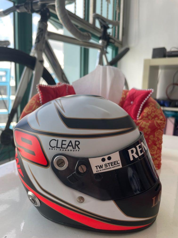 Arai helmet (Category: Vintage Collectibles) located in Singapore. Submitted by barcodee (Listing ID 1110051760, Image 3). Description: Kimi Raikkonen signed Lotus Helmet 2012 F1 No box This is a 1/2 Kimi Raikkonen 2012 helmet, it was given to VIP guests at Grand Prix. Thanks for looking..