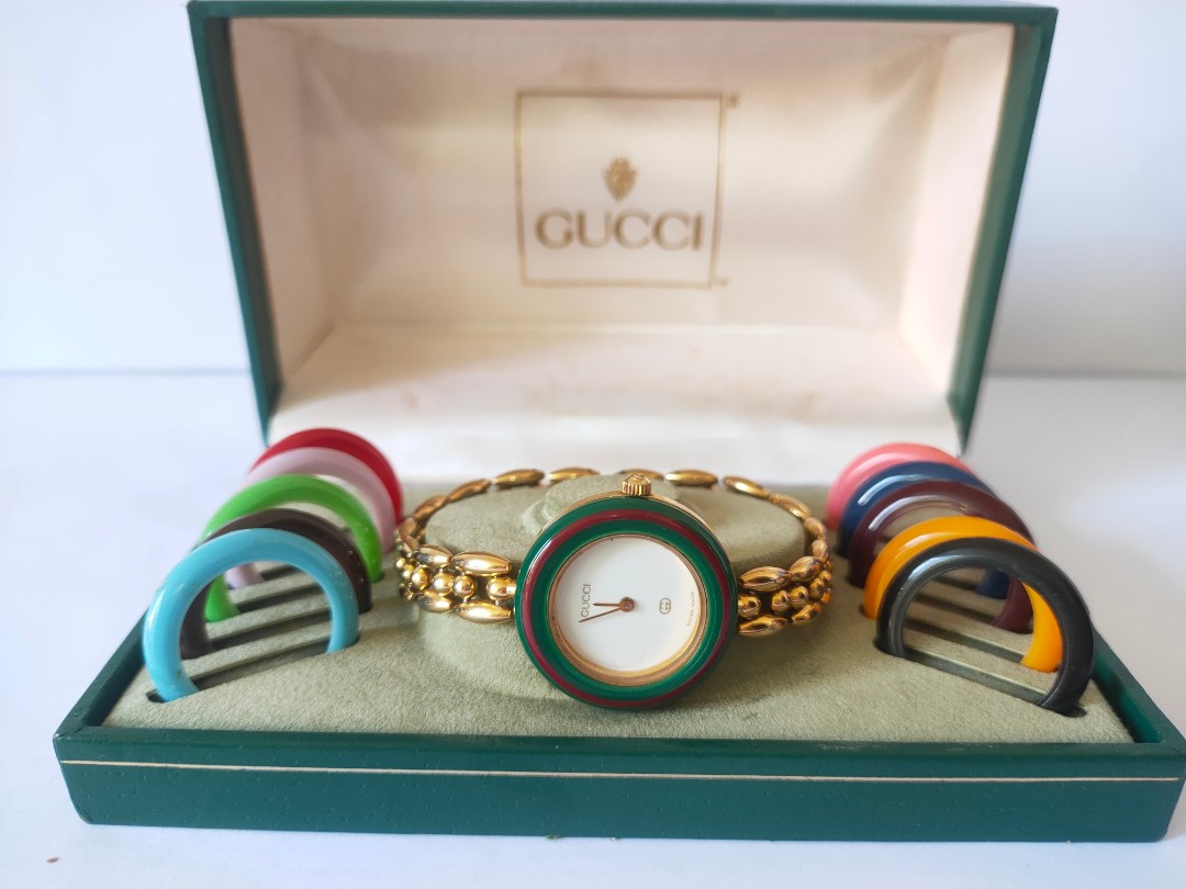 Vintage gucci interchangeable best sale bezel