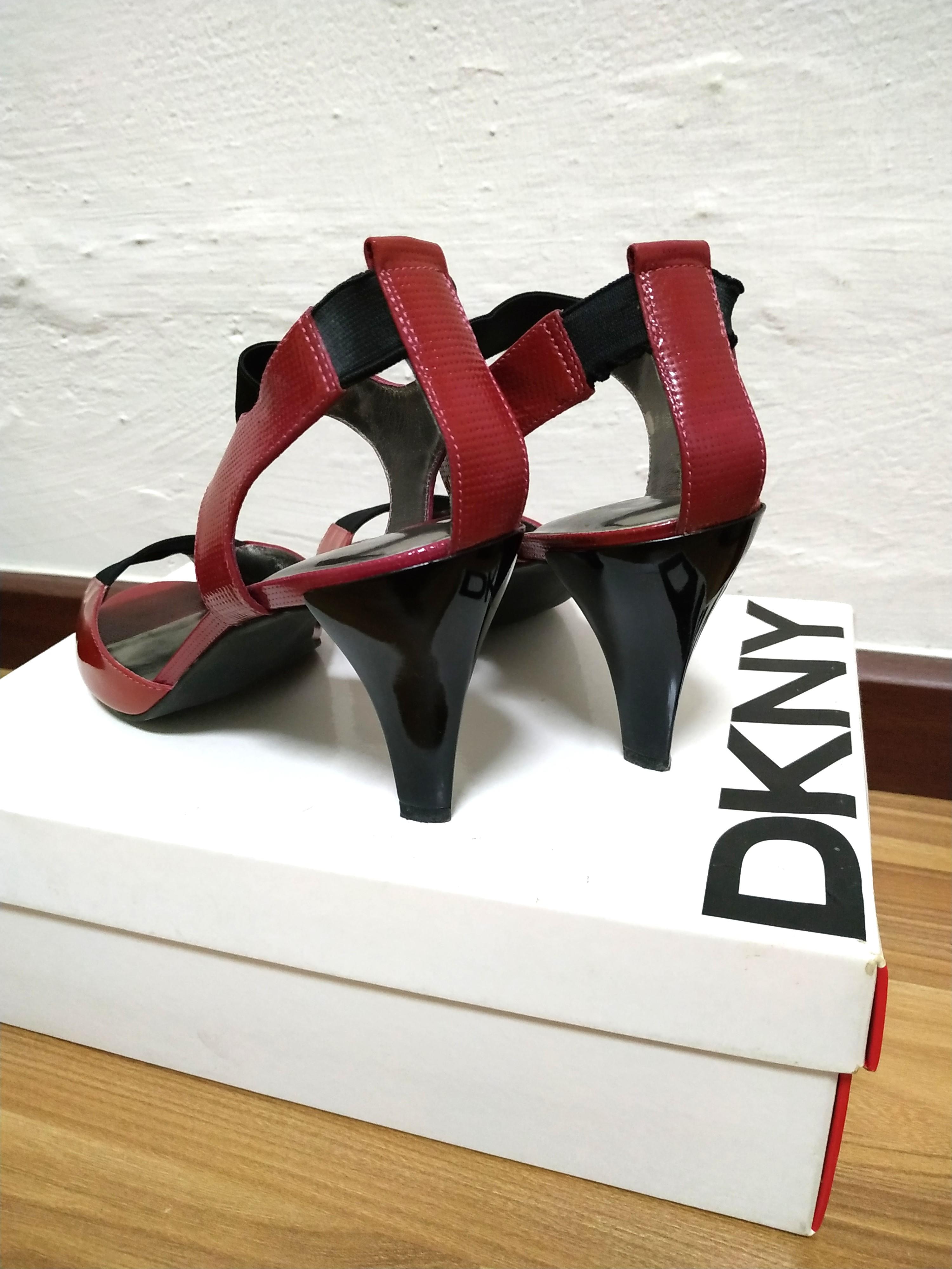 Red and sale black sandal heels