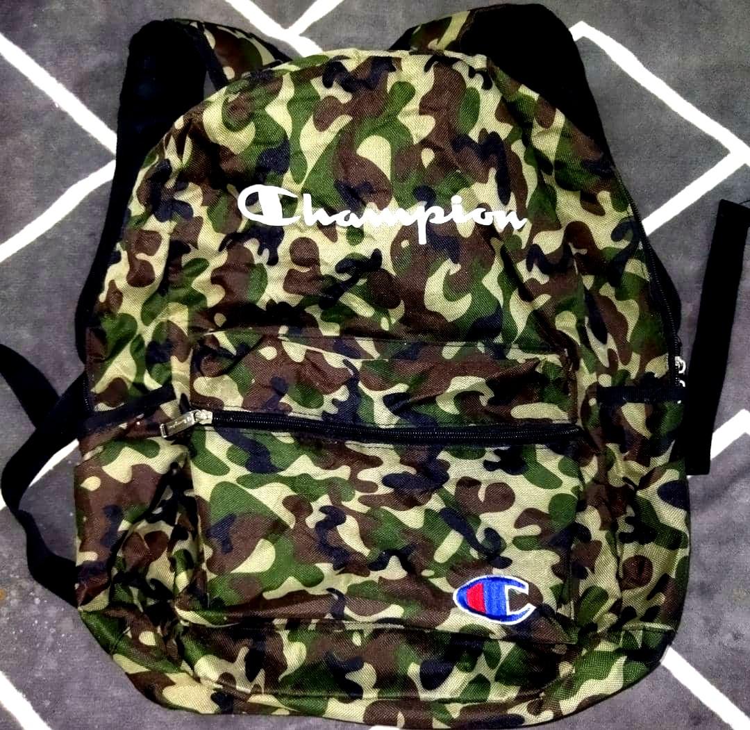 BACKPACK CHAMPION CAMO Men s Fashion Bags Backpacks on Carousell