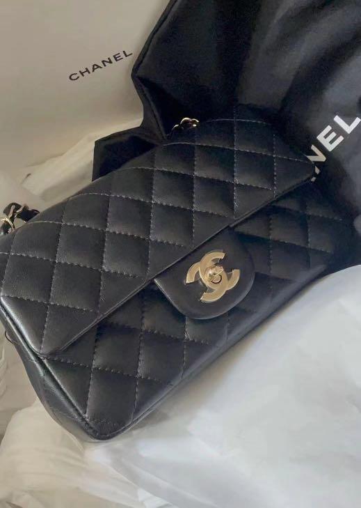 BINB Chanel classic flap mini rectangular black Bag, Luxury, Bags