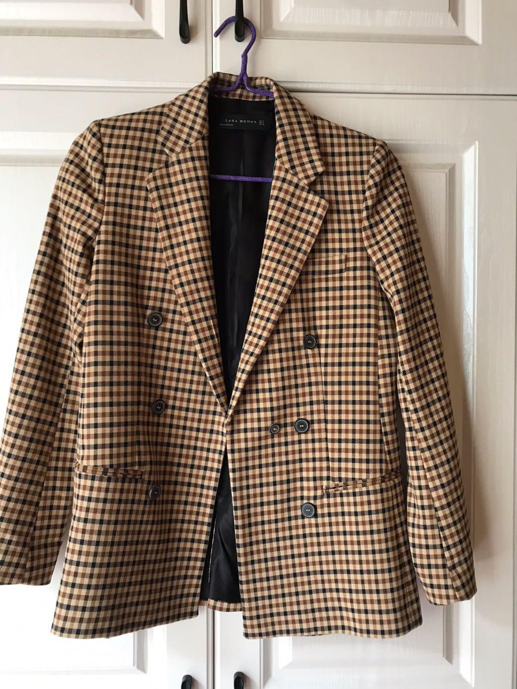 Zara 2025 check coat