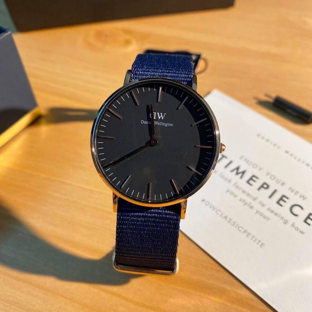 [restock] original daniel wellington classic bayswater black dial rose