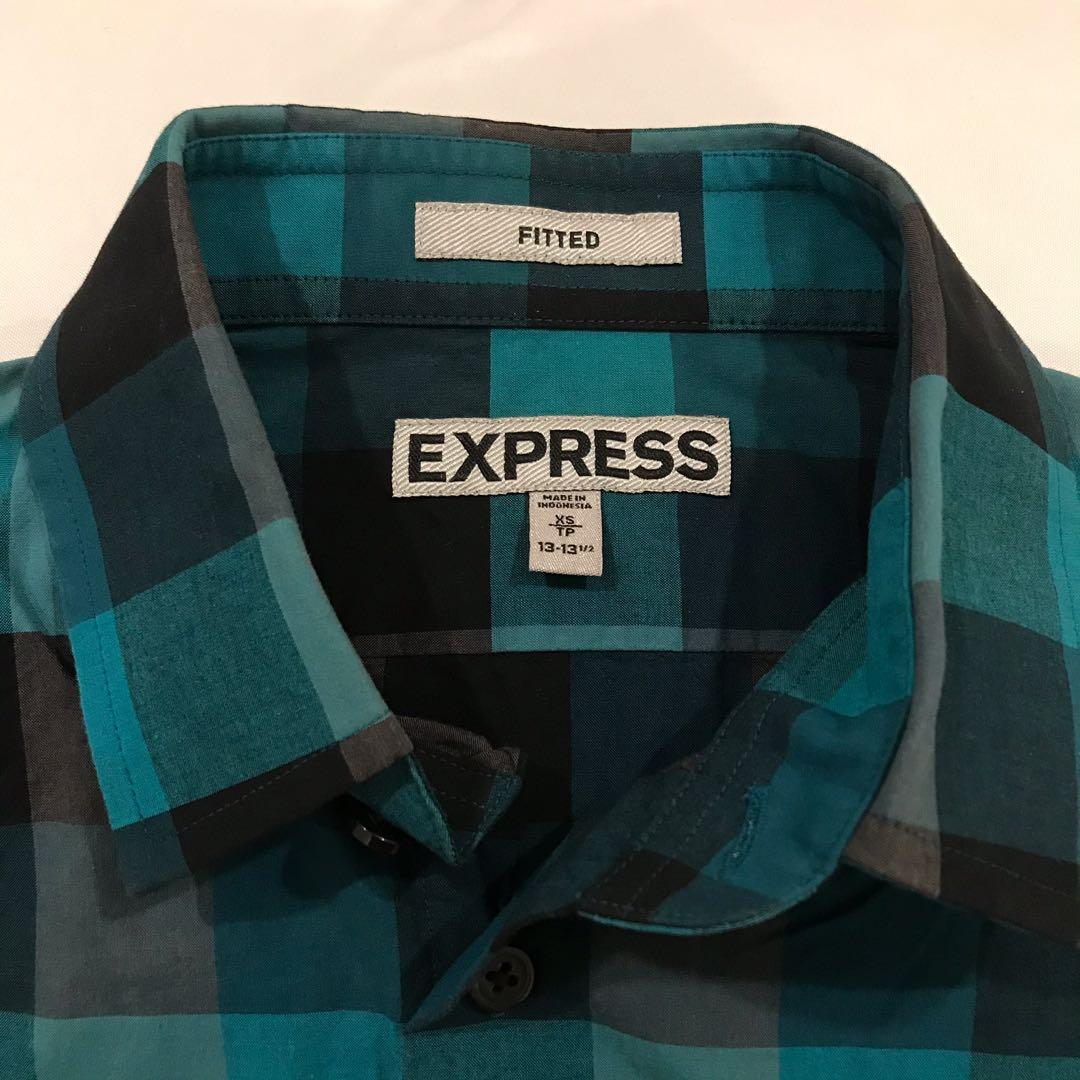 Express Shirt - Fitted - Blue/Green 