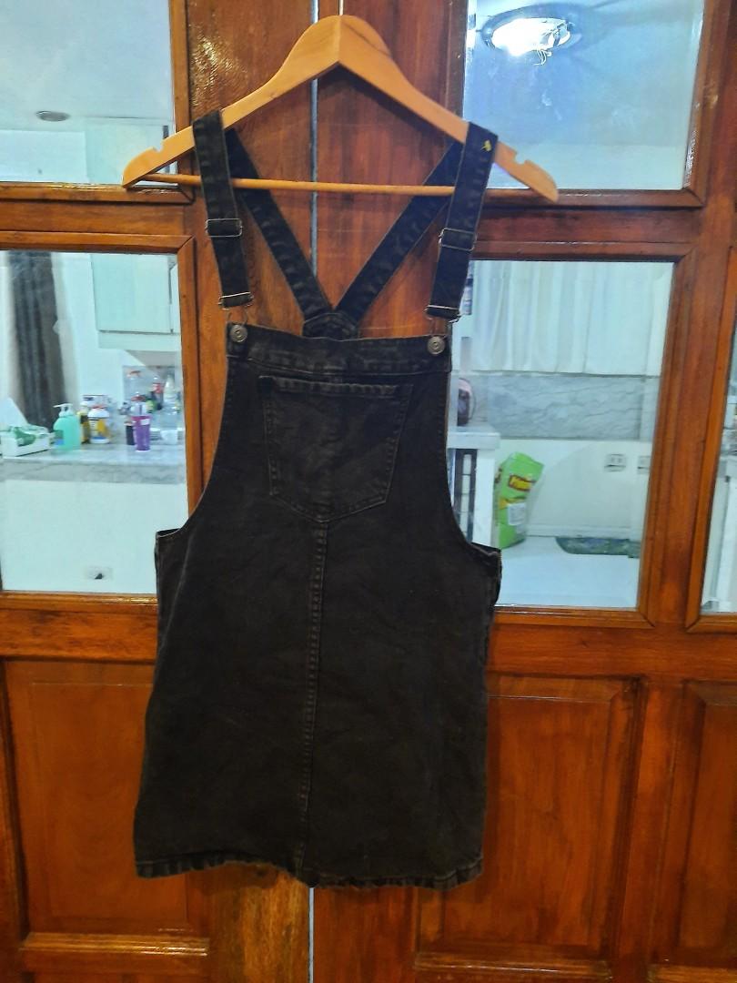 white christmas dresses Denim Overall Mini Dress – The Feathered Farmhouse main image 0
